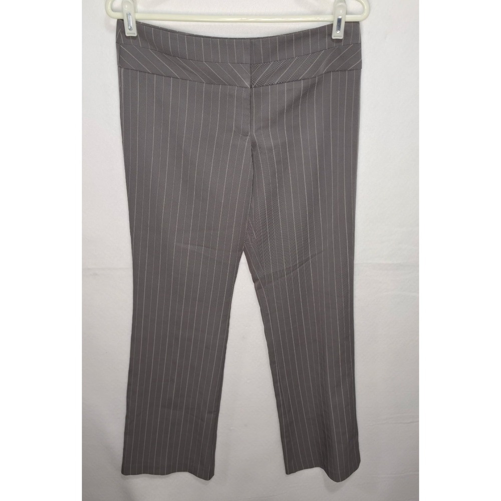 Tracy Evans Limited Gray Pinstripe Dress Pants Straight Leg Size 5 Professional
